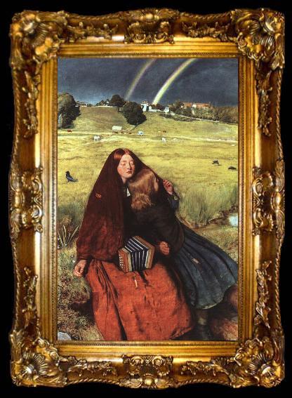 framed  Sir John Everett Millais The Blind Girl, ta009-2